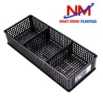 Rổ nhựa chữ nhật 3 ngăn chuy&ecirc;n đựng tr&aacute;i c&acirc;y c&ocirc;ng nghiệp