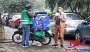 Rổ nhựa vuông công nghiệp để giao hàng