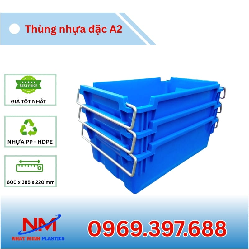 Hình Ảnh Thùng nhựa đặc A2