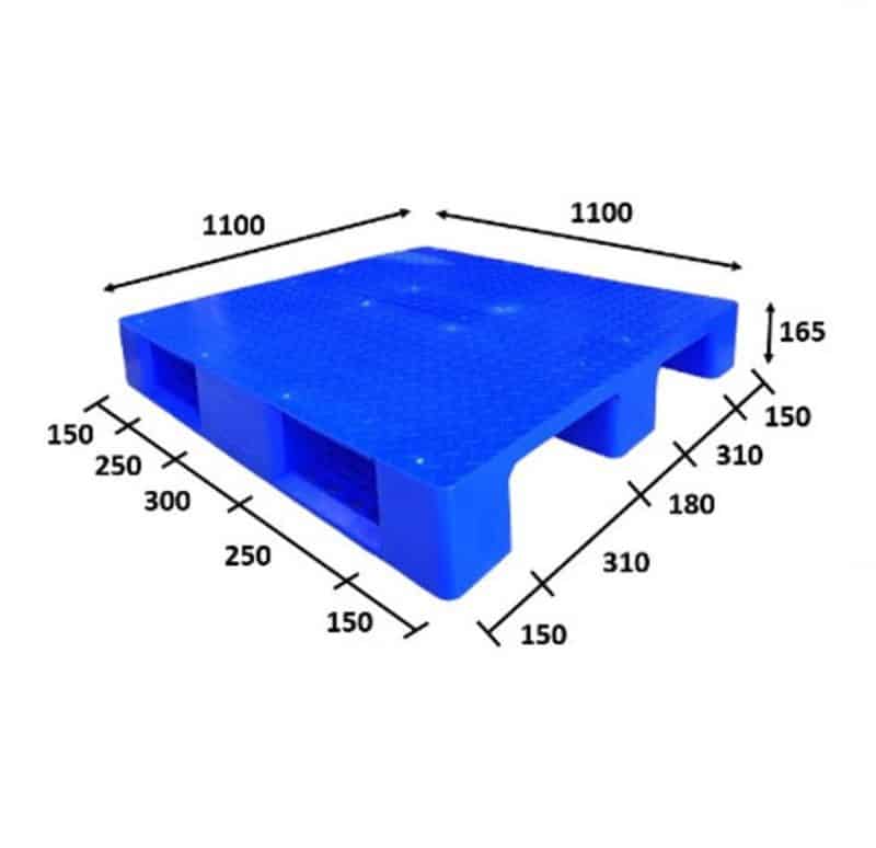 Pallet Nhựa 3 Chân 1100x1100x165mm