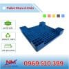 Pallet Nhựa 4 Chân Gù Mặt Bít 600x600x100mm