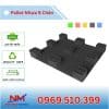 Pallet Nhựa 9 Chân Gù Mặt Bít 1000x1200x140mm
