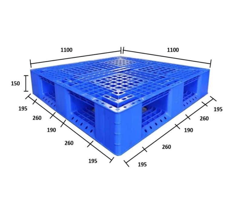 Pallet chữ thập 1100x1100x150mm