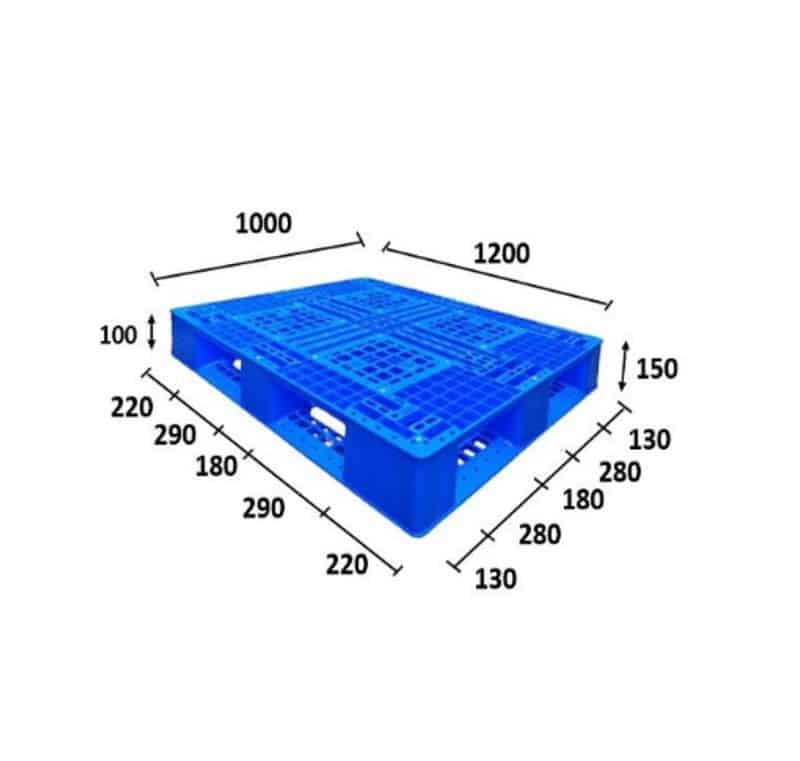 Pallet chữ thập 1200x1000x150mm