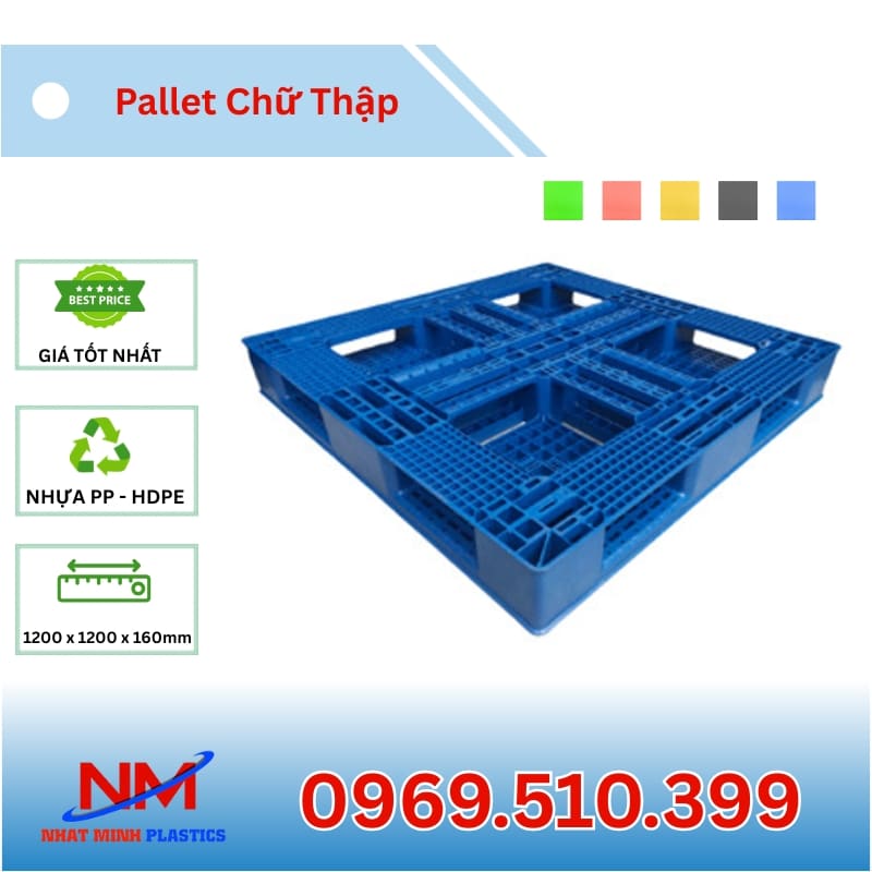 Pallet chữ thập 1200x1200x160mm