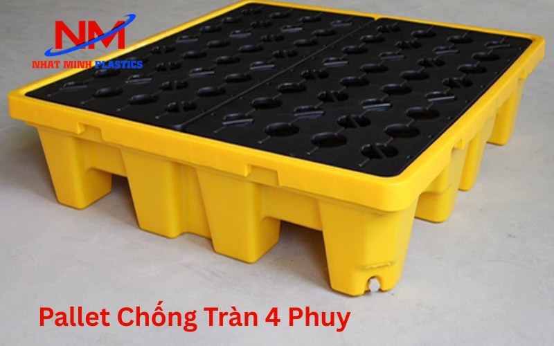 Pallet Chống Tràn 4 Phuy Giá Rẻ